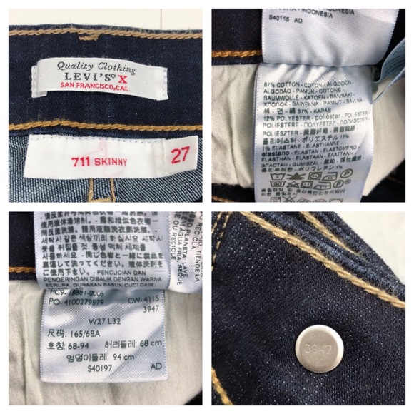 Big E Levi's X Women's Blue 711 Skinny Jeans - Picture 8 of 8